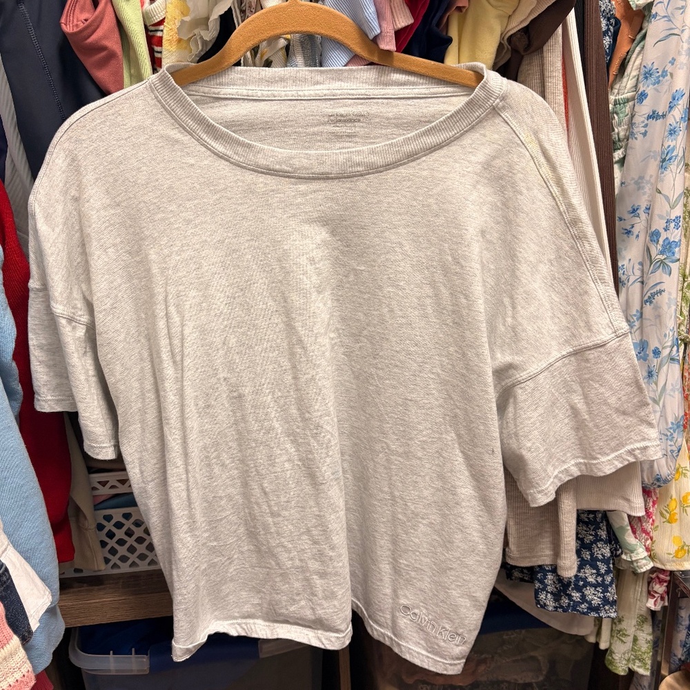 Calvin Klein Gray Cropped T-Shirt